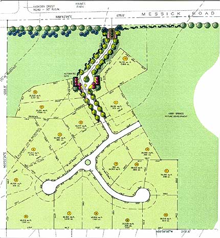 Kirby Springs subdivision site plan